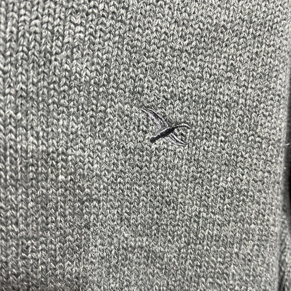 Eddie Bauer Stretchy V Neck Long Sleeve Light Gray Sweater - Picture 6 of 8